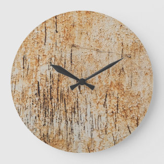 Rustic colours intertwine in corroded metal textur large clock
