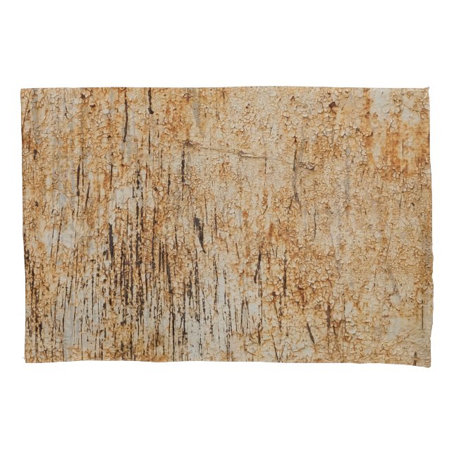 Rustic colours intertwine in corroded metal textur pillowcase (Front)