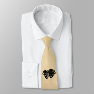 Rustic Comedy and Tragedy Theatre Design Tie