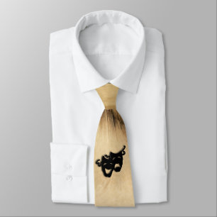 Rustic Comedy and Tragedy Theatre Masks Tie