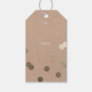 Rustic Confetti Kraft and Gold Gift Tags