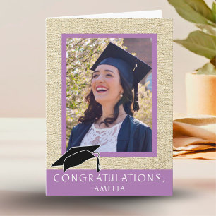 Rustic Congratulations Photo Graduation  Card