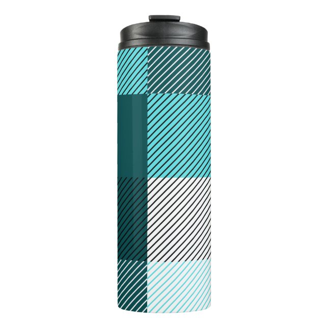 Rustic Contemporary Plaid  Thermal Tumbler (Front)