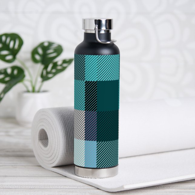 Rustic Contemporary Plaid  Water Bottle (Yoga)