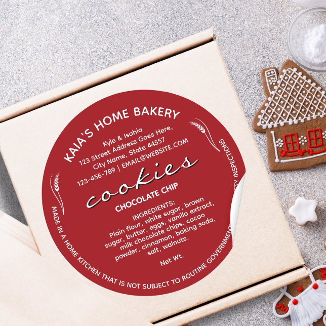Rustic Cookies Label Cottage Bakery Packaging (Creator Uploaded)