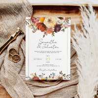 Rustic Copper Brown Foliage Bohemian Fall Wedding