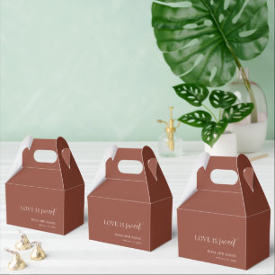 Rustic Copper Editorial Modern Wedding Favour Box