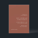 Rustic Copper Editorial Modern Wedding Invitation<br><div class="desc">This design is part of a simple and modern editorial wedding invitation suite in a rustic shade of copper.</div>