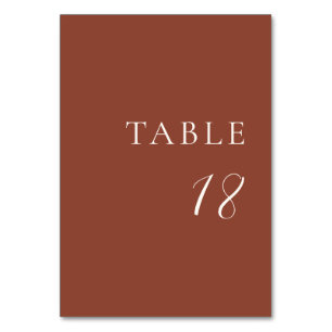 Rustic Copper Editorial Modern Wedding Table Number