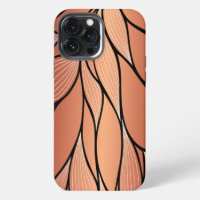 Rustic Coppery Bronze Leave Pattern