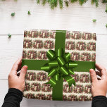 Rustic Coquette Plaid Bow Holly Pinecone Christmas Wrapping Paper<br><div class="desc">Capture the Christmas spirit with this unique,  wrapping paper with a pretty box wrapped with a coquette,  plaid bow,  surrounded with holly and pine cones.  Create your holly,  jolly Christmas gift giving moments this season.</div>