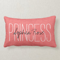 Rustic Coral Princess Monogram