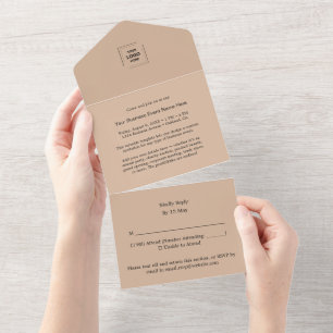 Rustic Corporate RSVP Event Invite Design