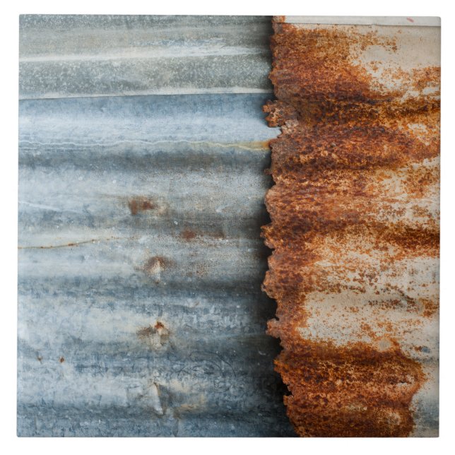 Rustic Corrugated Metal Tile (Front)