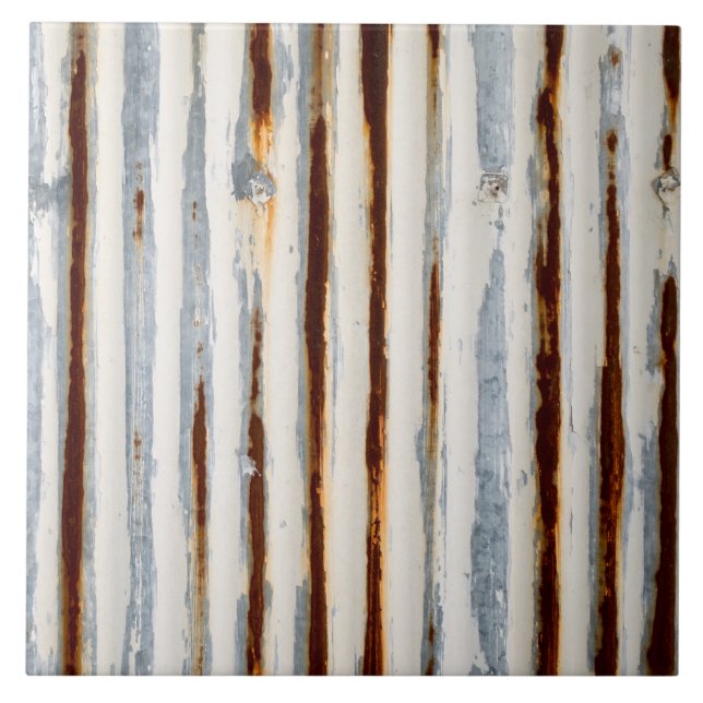 Rustic Corrugated Metal Tile (Front)