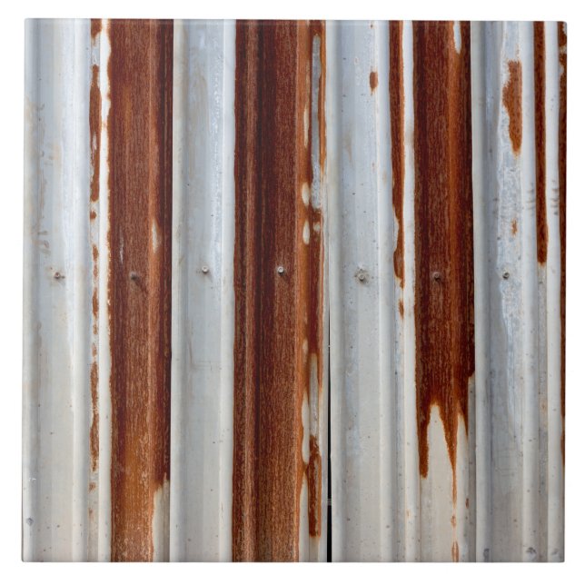 Rustic Corrugated Metal Tile (Front)