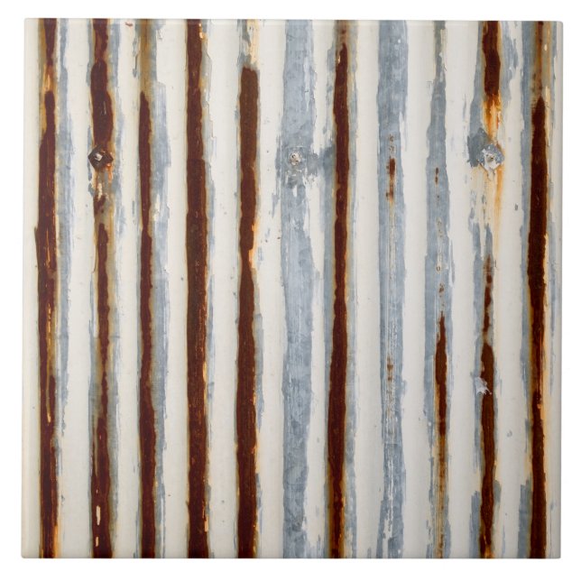 Rustic Corrugated Metal Tile (Front)