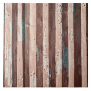 Rustic Corrugated Metal Tile