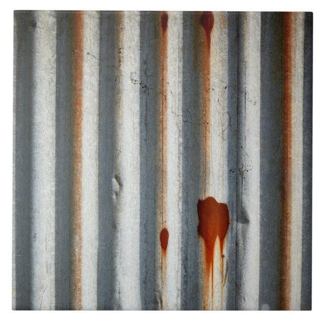 Rustic Corrugated Metal Tile (Front)