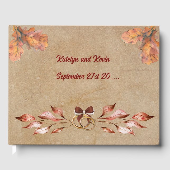 Rustic & Cosy Autumn Wedding Collection Guest Book (Front)
