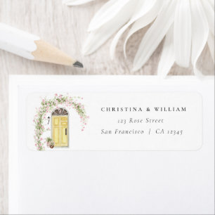 Rustic Cottag Flower Garden Wedding Return Address