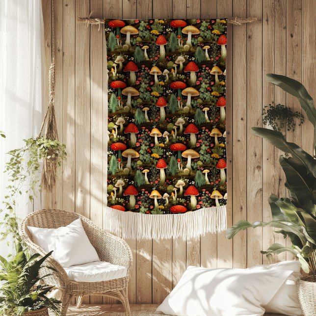 Rustic Cottage Blanket Mushrooms & Nature Love (Rustic Cottage Blanket Mushrooms & Nature Love)