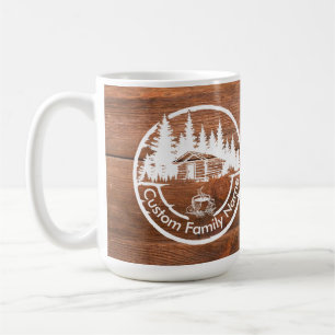 Rustic Cottage Cabin Barn Custom Family Name Coffee Mug