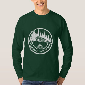 Rustic Cottage Cabin Barn | Custom Family Name T-Shirt