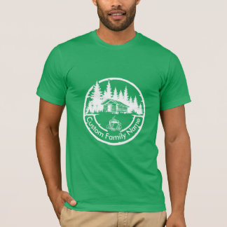 Rustic Cottage Cabin Barn | Custom Family Name T-Shirt