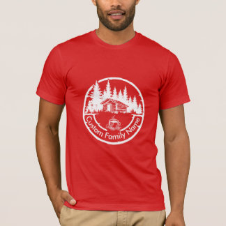 Rustic Cottage Cabin Barn | Custom Family Name T-Shirt