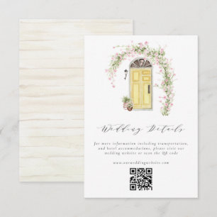 Rustic Cottage Flower Garden Wedding Details Enclosure Card