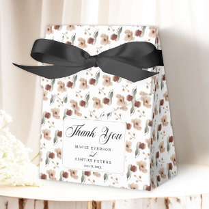 Rustic Cottagecore Floral Wedding Thank You Favour Box