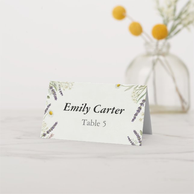 Rustic Cottagecore Wedding Seating Card (Front)