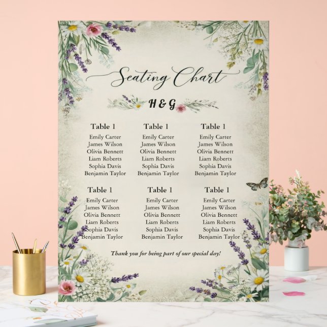 Rustic Cottagecore Wedding Seating Chart (Wedding)