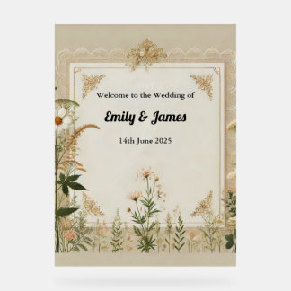 Rustic Cottagecore Wedding Sign