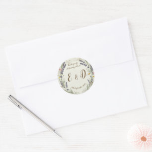 Rustic Cottagecore Wedding Sticker