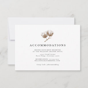 Rustic Cotton Accommodations Enclosure Card
