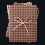 Rustic Country and Whimsical Homespun  Wrapping Paper Sheet<br><div class="desc">Rustic Country and Whimsical Homespun Wrapping Paper Set features a farmhouse style burgundy homespun,  whimsical polka dots and classic burgundy stripes. Perfect for any occasion.</div>