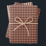 Rustic Country and Whimsical Homespun  Wrapping Paper Sheet<br><div class="desc">Rustic Country and Whimsical Homespun Wrapping Paper Set features a farmhouse style burgundy homespun,  whimsical polka dots and classic burgundy stripes. Perfect for any occasion.</div>