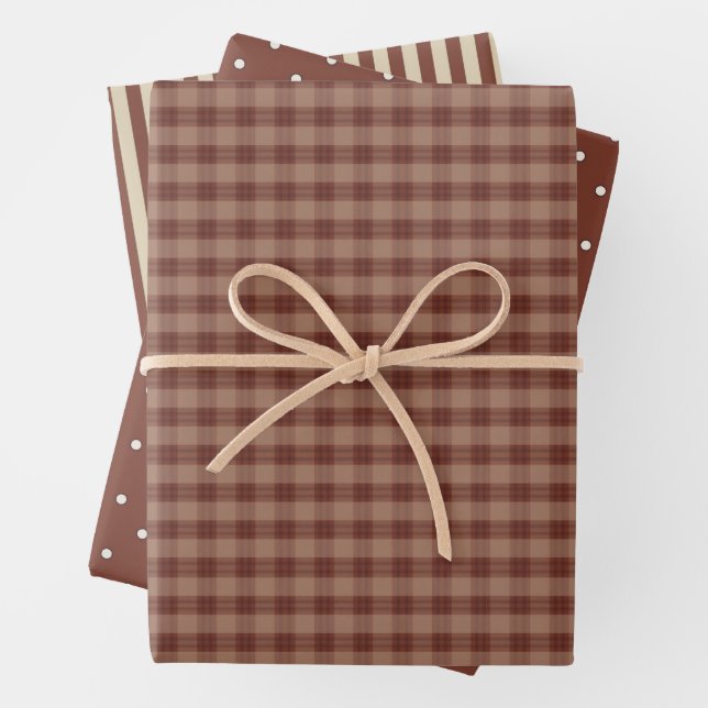 Rustic Country and Whimsical Homespun  Wrapping Paper Sheet (In situ)