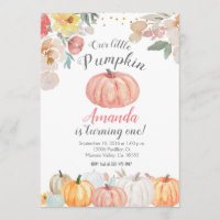 Rustic Country Autumn Fall Birthday Party Invitati