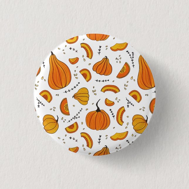 Rustic Country Autumn Fall Pumpkin 3 Cm Round Badge (Front)