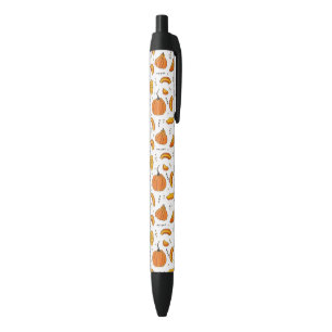 Rustic Country Autumn Fall Pumpkin Black Ink Pen