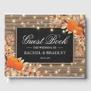 Rustic Country Autumn Fall Wedding Guest Book