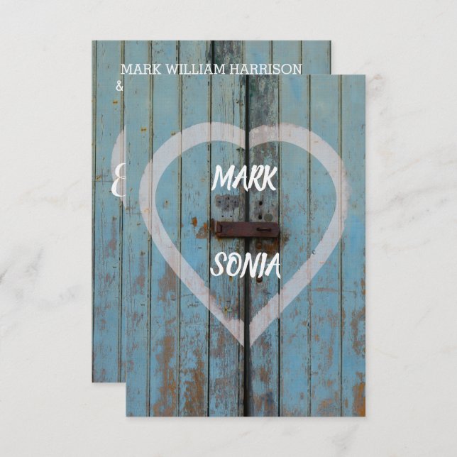 Rustic country bard door Engagement party Invitation (Front/Back)