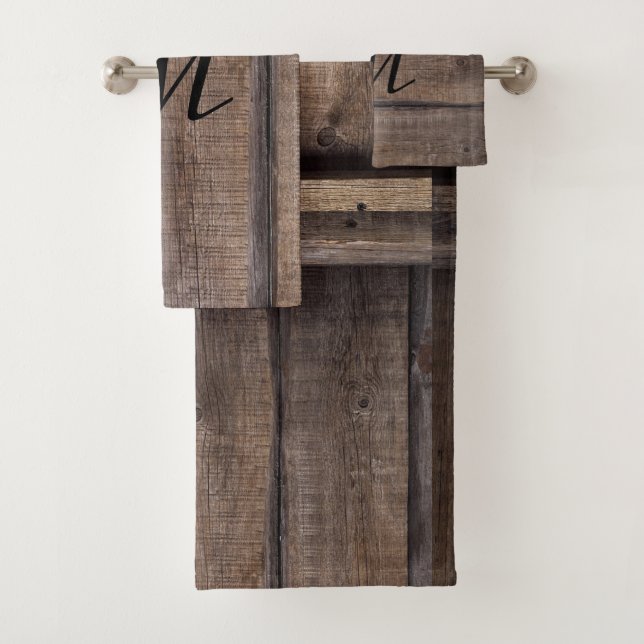 Rustic Country Barn Farmhouse Bath Towel Set (Insitu)