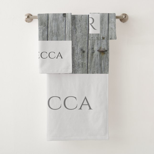 Rustic Country Barn Farmhouse Bath Towel Set (Insitu)