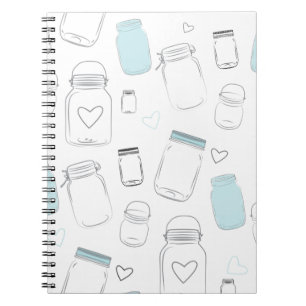 Rustic Country Barn Mason Jars Notebook