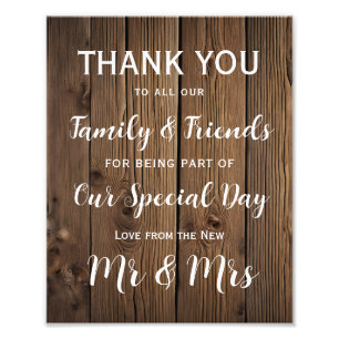 Rustic Country Barn THANK YOU Photo Print