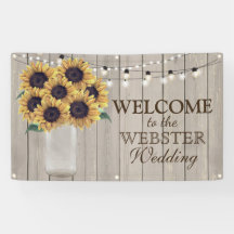 Rustic Country Barn Wedding Sunflower Mason Jar